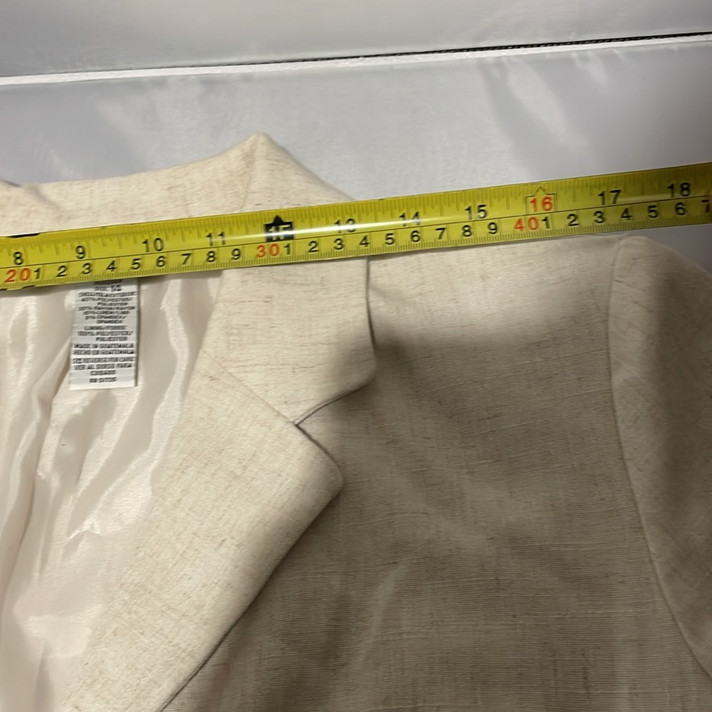 Ladies Plus Ivory Size Top Button Up By Sag Harbor Stretch Size 14 - Picture 11 of 15